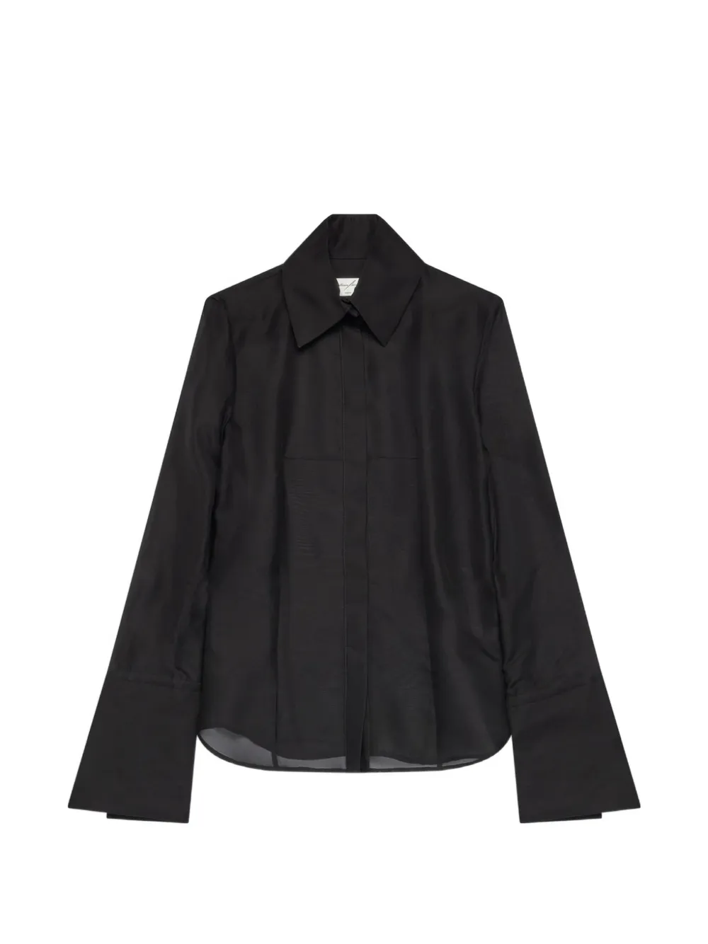 Matières Fécales sheer silk shirt - Schwarz