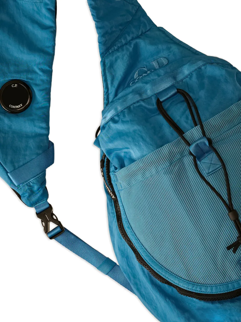 C.P. Company Kids U16 rugzak met geborduurd logo en lensdetail Blauw