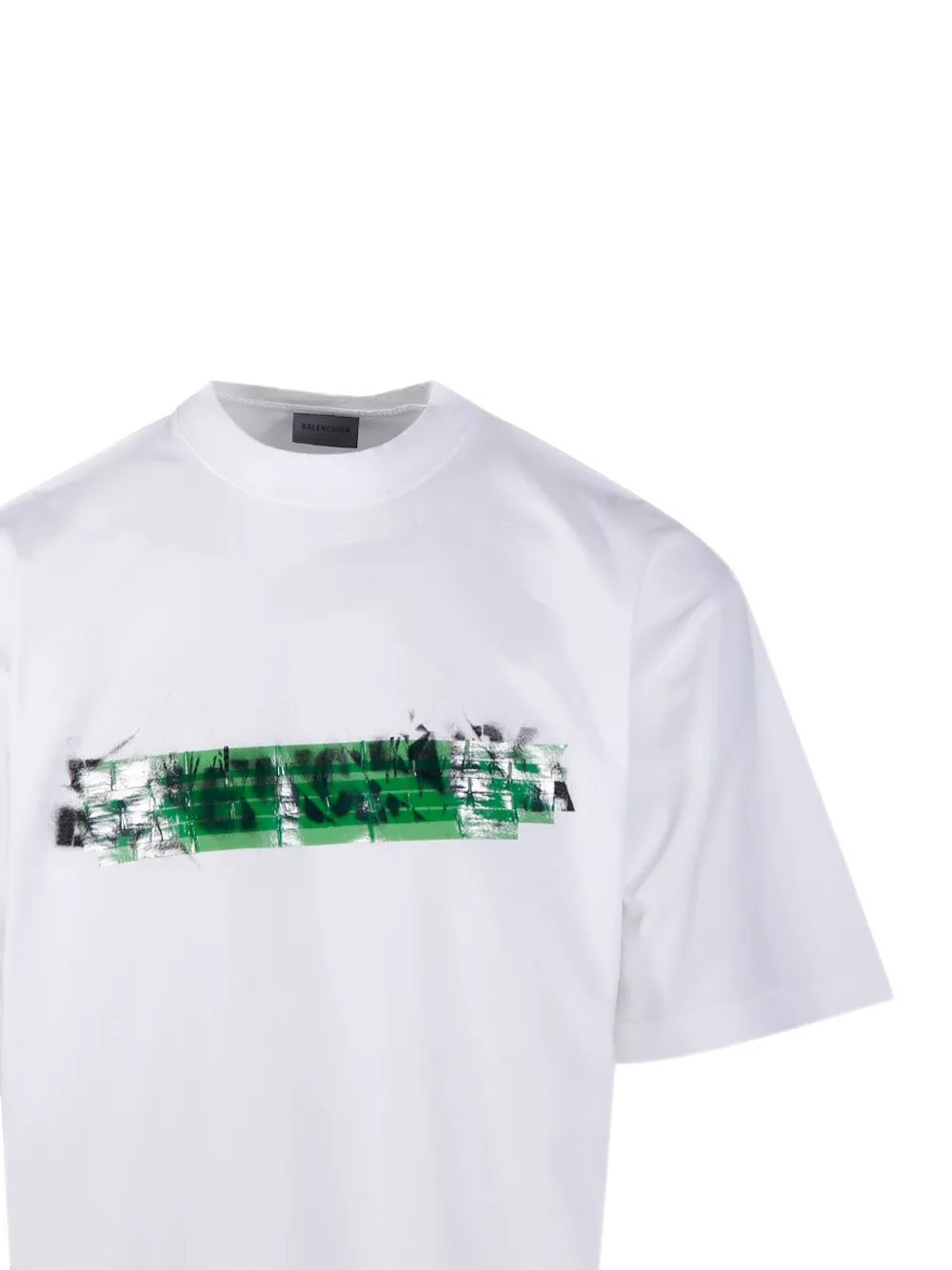 Balenciaga T-shirt met tape-effect en logo Wit
