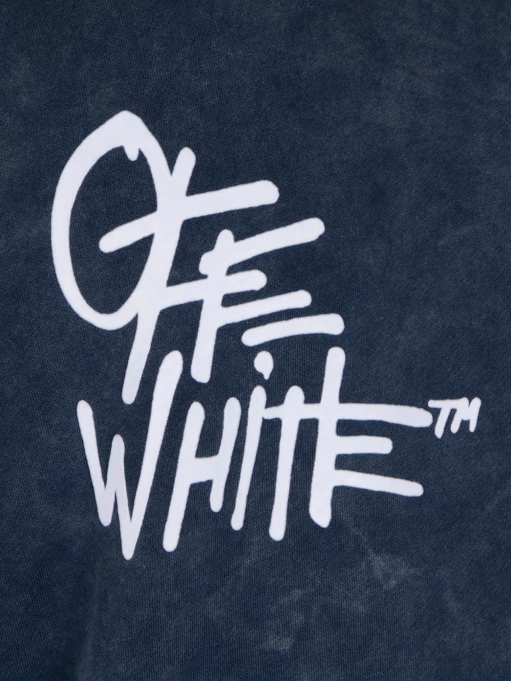 Off-White Hoodie met logoprint Blauw