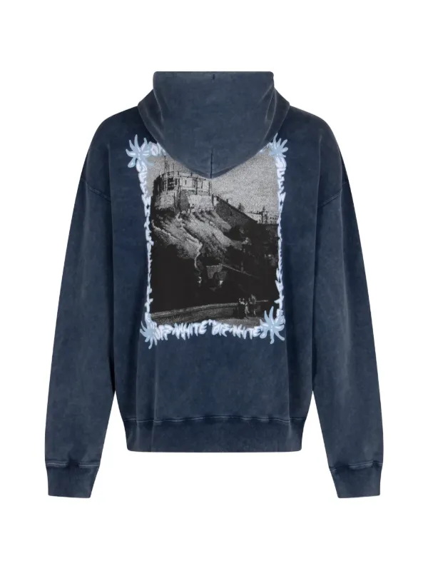Off-White ブラックブルーパーカー Off-White アシッドウォッシュ パーカー | ブルー | FARFETCH JP