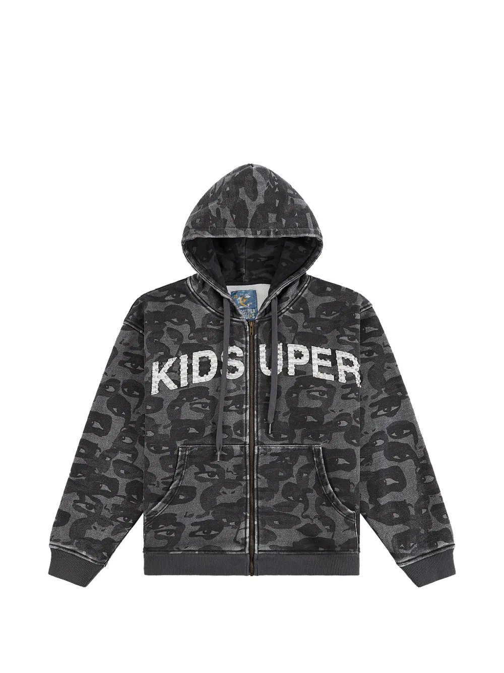 KidSuper Face Camo graphic-print hoodie - Black