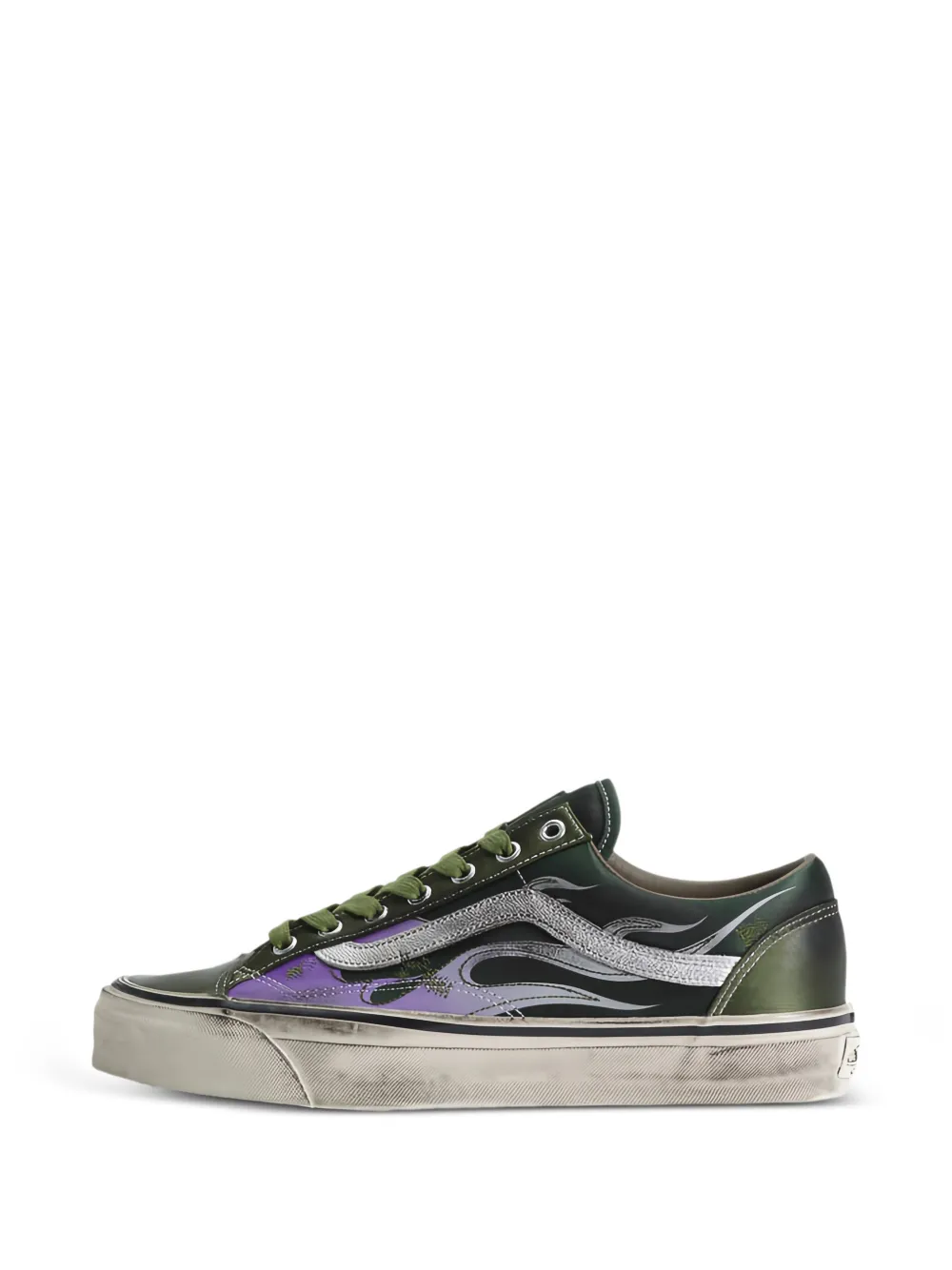 Vans Old Skool flame-print sneakers - Verde