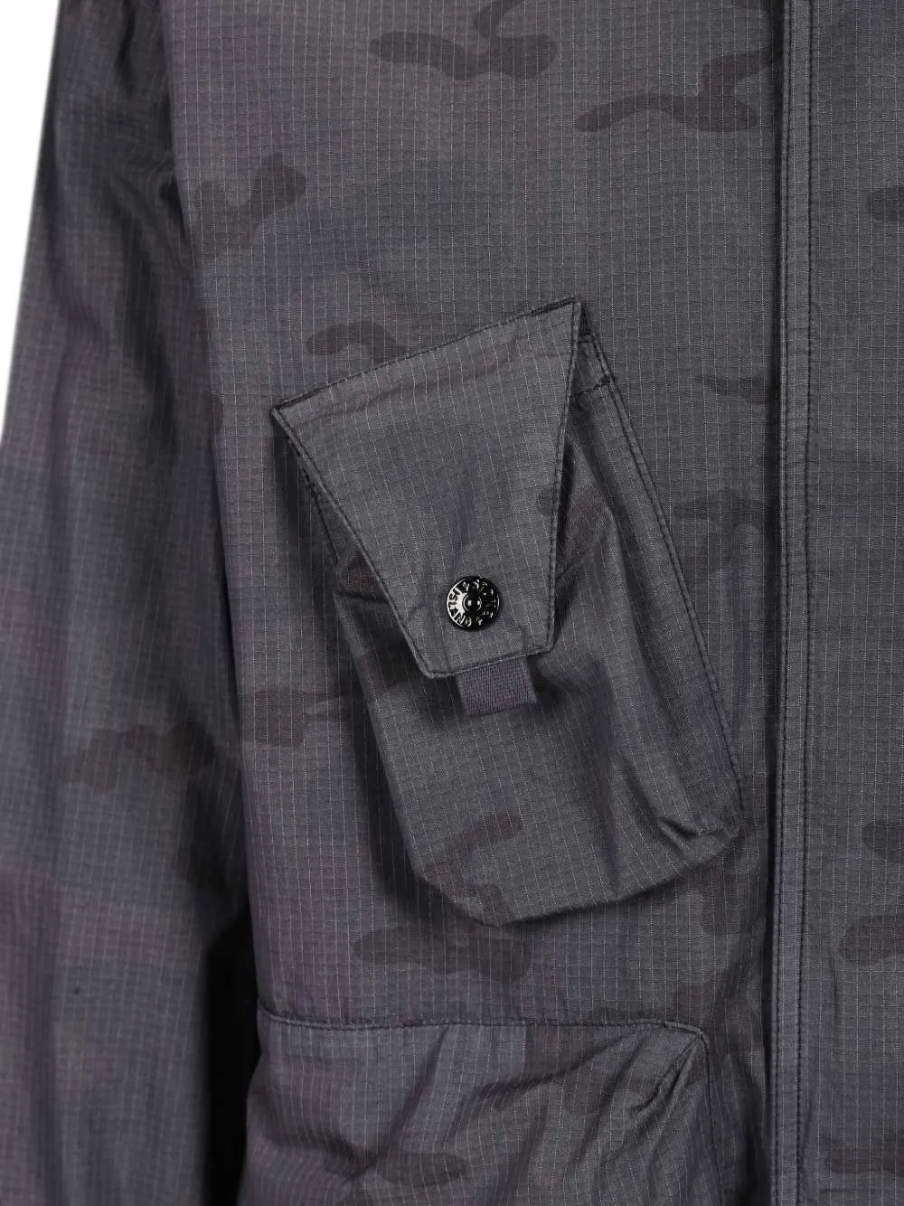 Stone Island Ripstop jack met camouflageprint Grijs