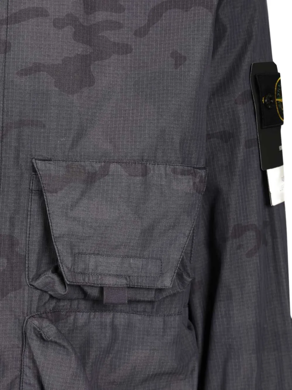 Stone Island Ripstop jack met camouflageprint Grijs