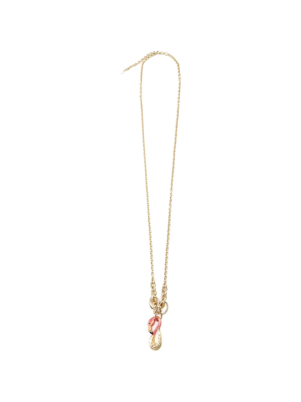 Chloé Flamingo-pendant Necklace In Gold