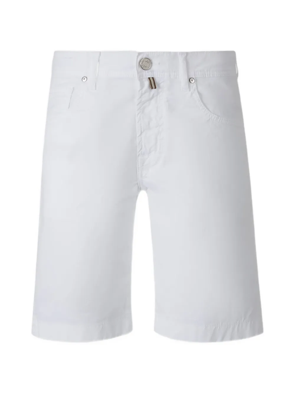 Jacob Cohën logo-patch denim shorts - Weiß