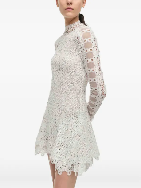 guipure lace long sleeve dress Zimmermann Coro Long Sleeve Guipure Lace Dress Sz. 1 (6 US), IVORY Retail $950