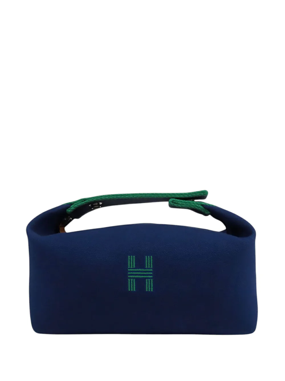 Hermès Pre-Owned 2020-2025 Small Toile Bride A Brac Case vanity bag - Blu