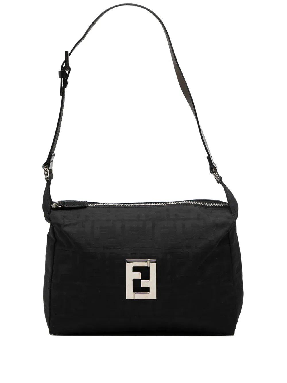 Fendi Pre-Owned 2000-2010 Zucca Nylon shoulder bag - Nero
