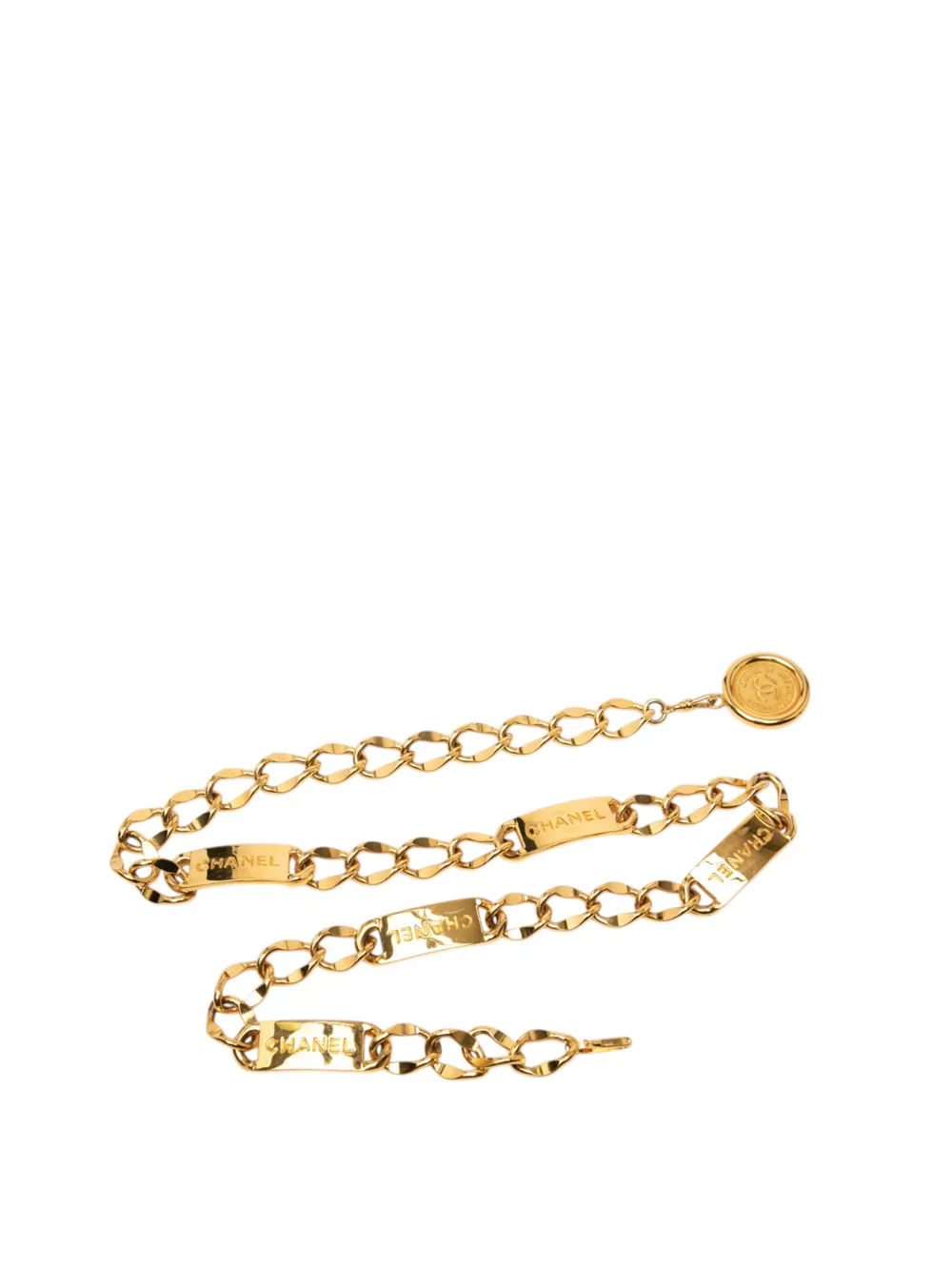 CHANEL Pre-Owned 20th Century Gold Plated CC Medallion Chain belt - Oro