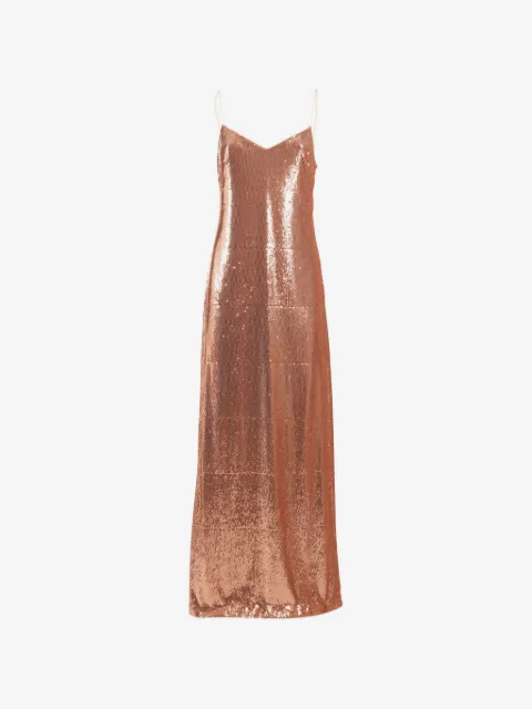 Clips sequin-embellished sleeveless maxi dress