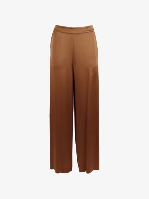Clips elasticated-waistband wide-leg trousers