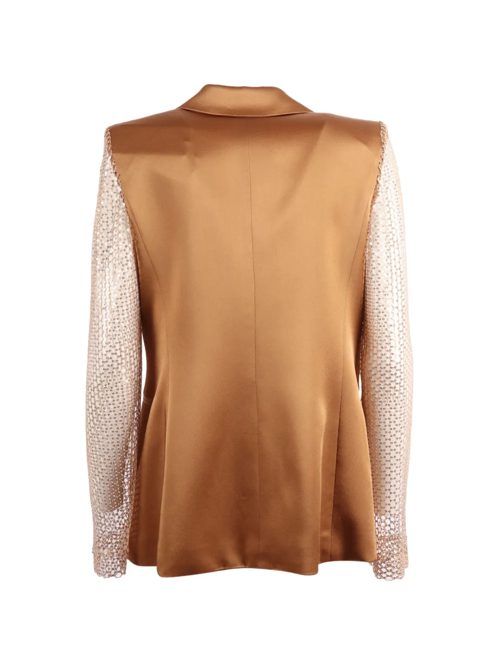  Clips Veste à Sequins Et Manches En Résille - Marron 