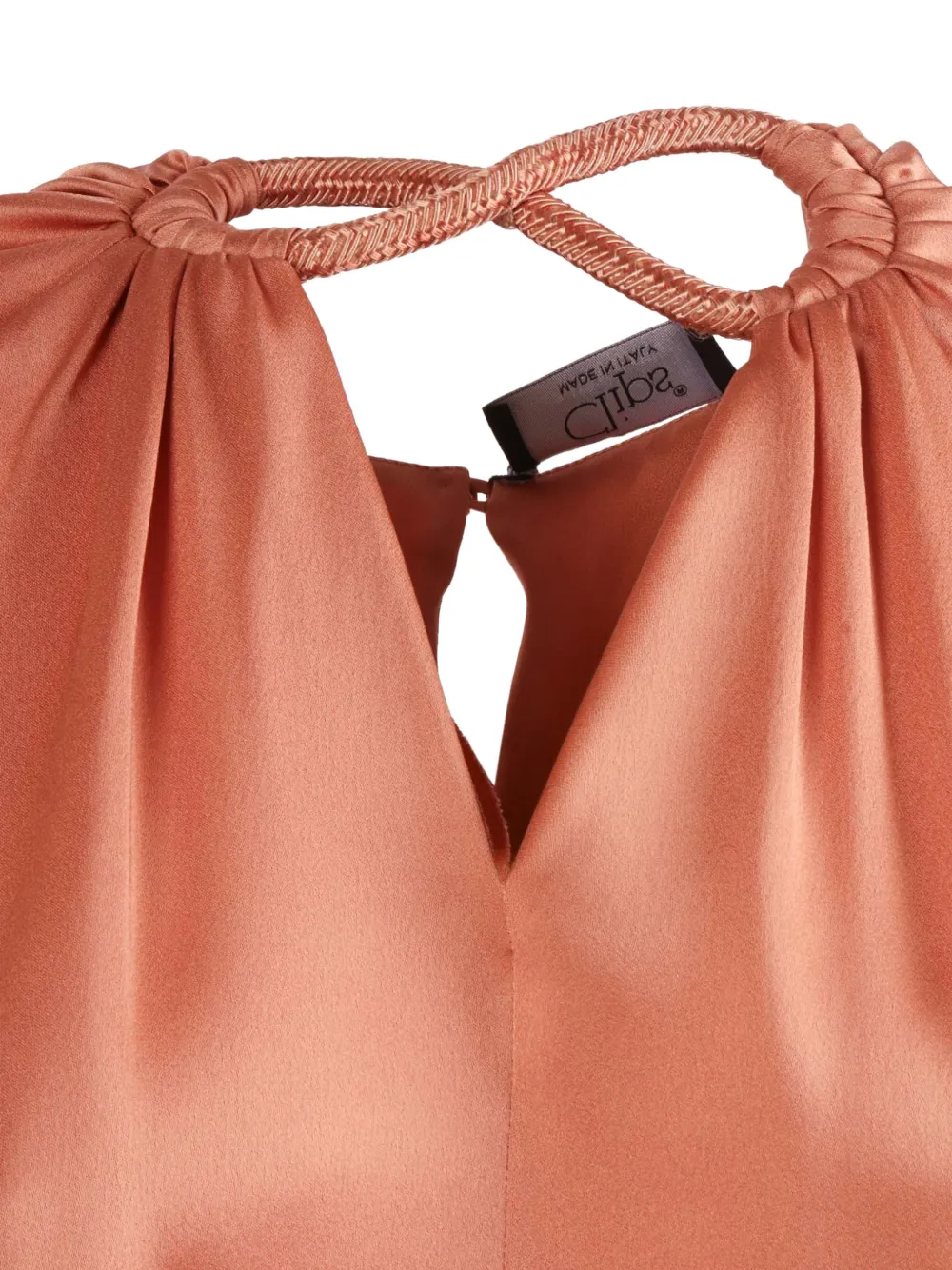  Clips Blusa Infinito Con Cuello Retorcido - Rosa 