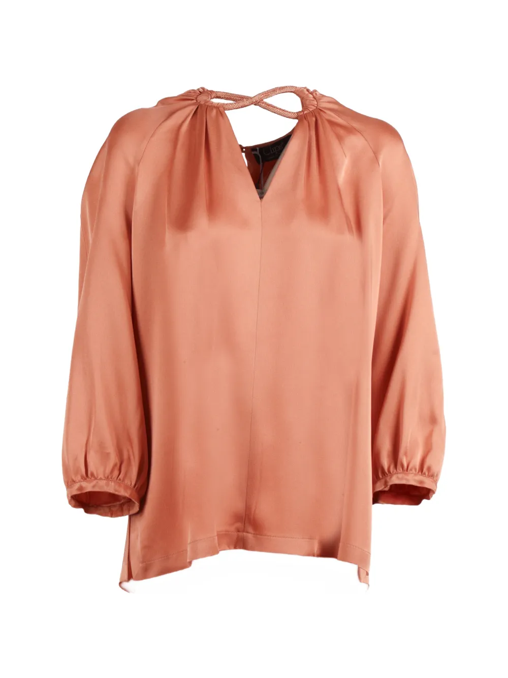 Clips Infinito twisted-neck blouse - Rosa