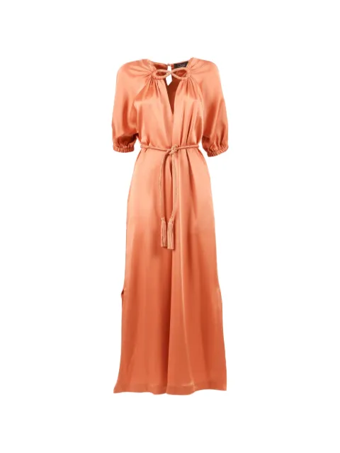 Clips Infinito belted maxi dress