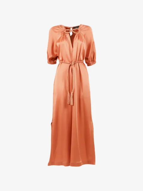 Clips Infinito belted maxi dress