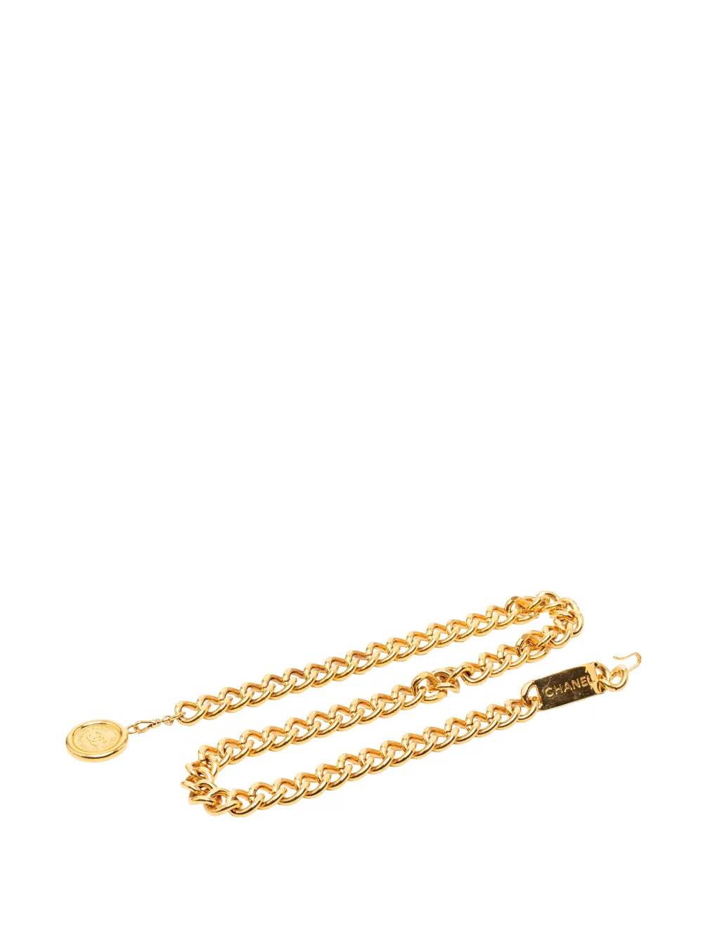 CHANEL Pre-Owned 1950-1970 CC Medallion Chain-Link belt - Oro