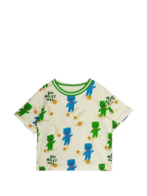 Mini Rodini Aliens graphic-print cotton T-shirt