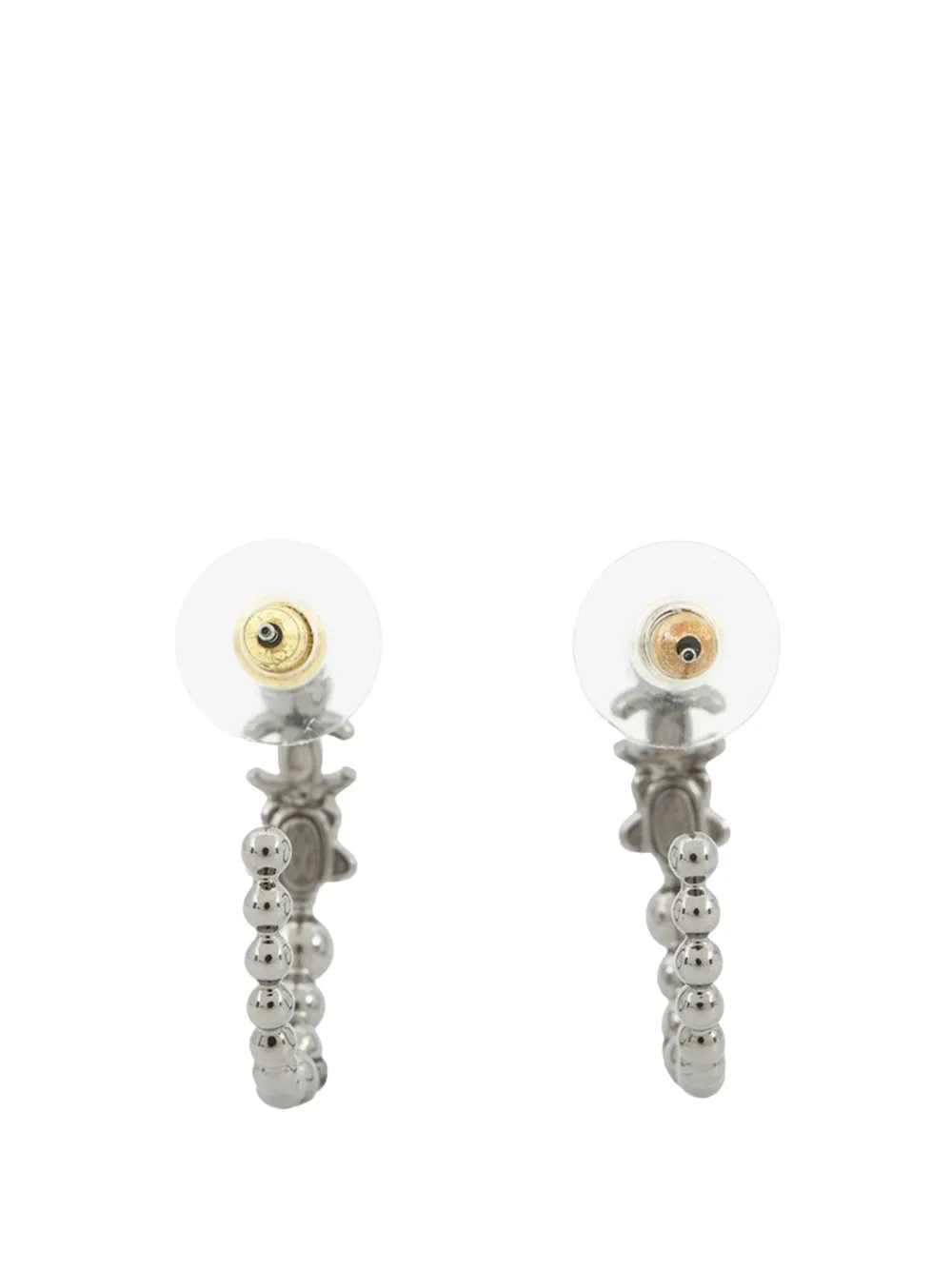 CHANEL Pre-Owned 2024 CC Silver Plated Crystal Star Push Back Earrings costume earrings - Argento