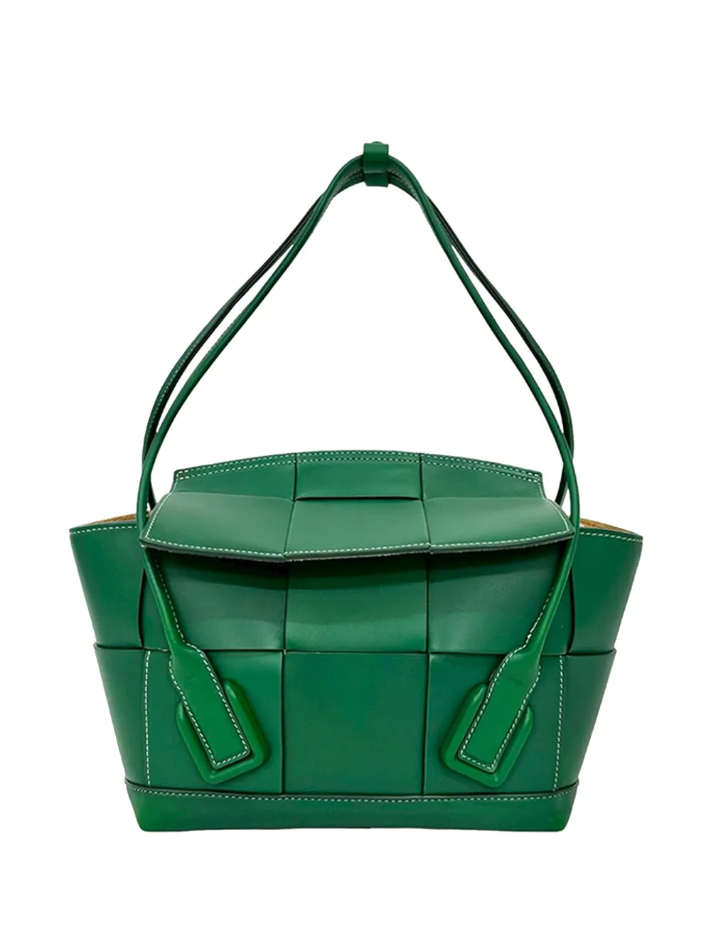 Bottega Veneta Pre-Owned 2012-2026 Small Calfskin Maxi Intrecciato Arco satchel - Verde