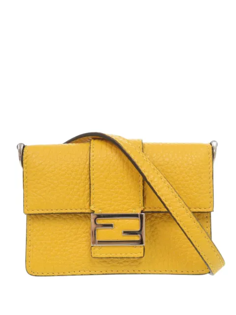 Fendi Pre-Owned bolsa crossbody Flat Baguette micro de piel 2010-2026