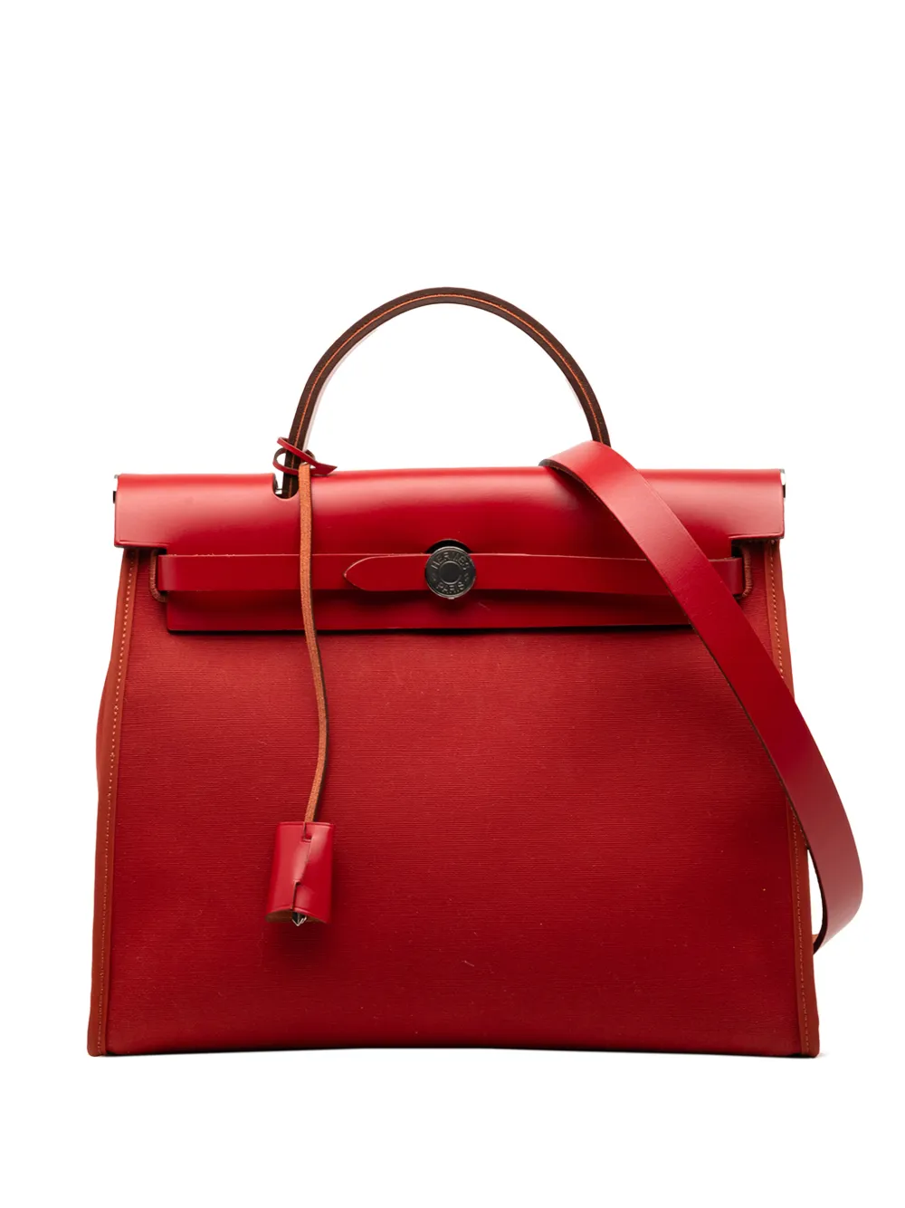 Hermès Pre-Owned 2021 Toile Herbag Zip 31 satchel - Rosso