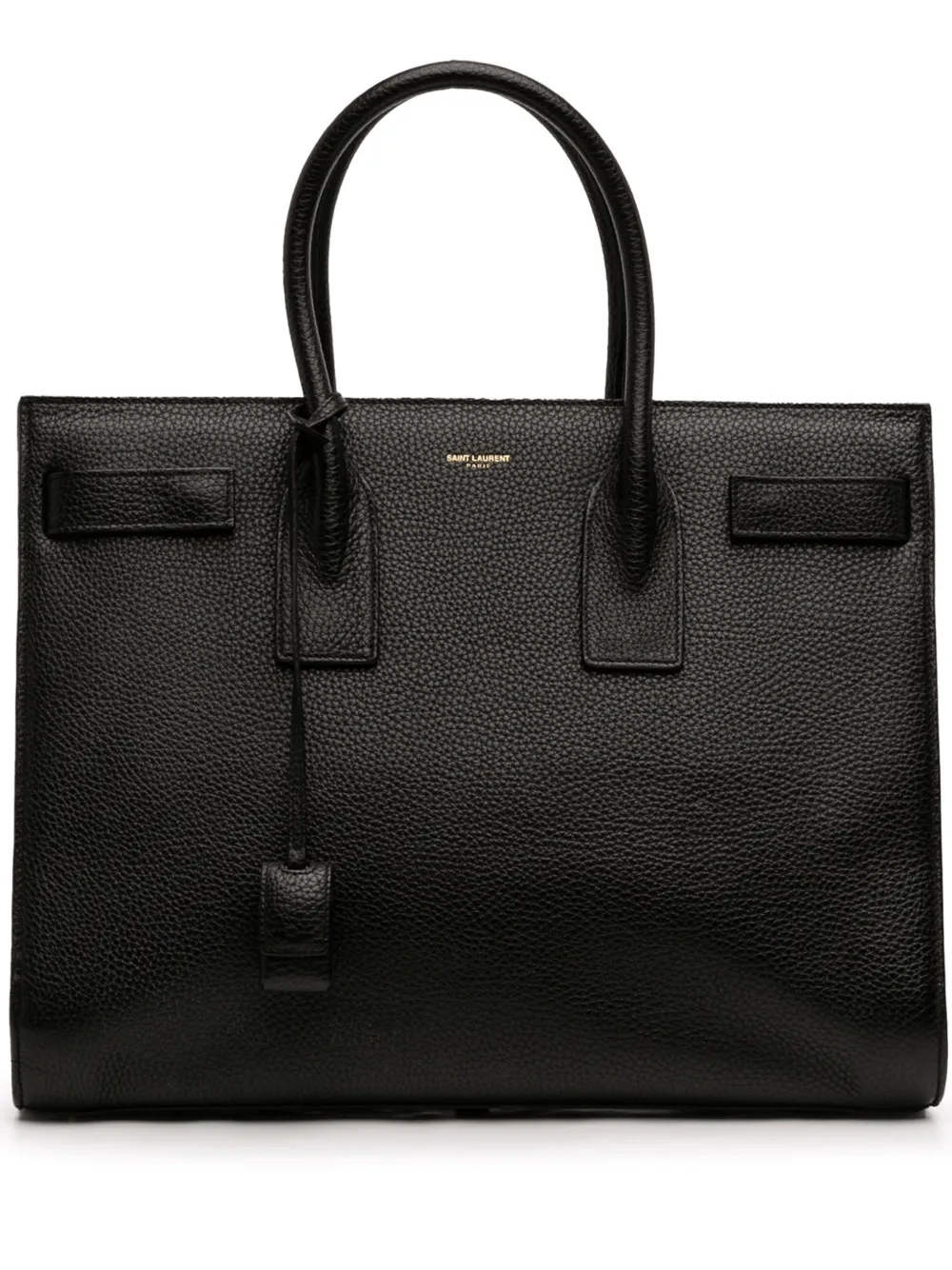 Saint Laurent Pre-Owned 2014 Medium Grained Calfskin Sac De Jour satchel - Nero