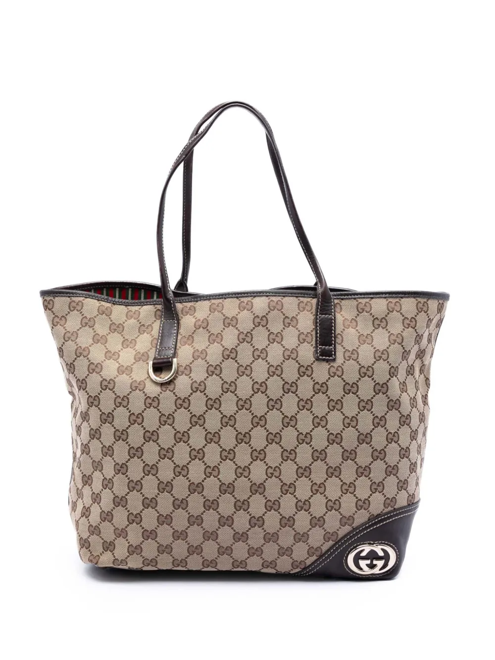 Gucci Pre-Owned 2016-2026 Large GG Canvas New Britt tote bag - Nude