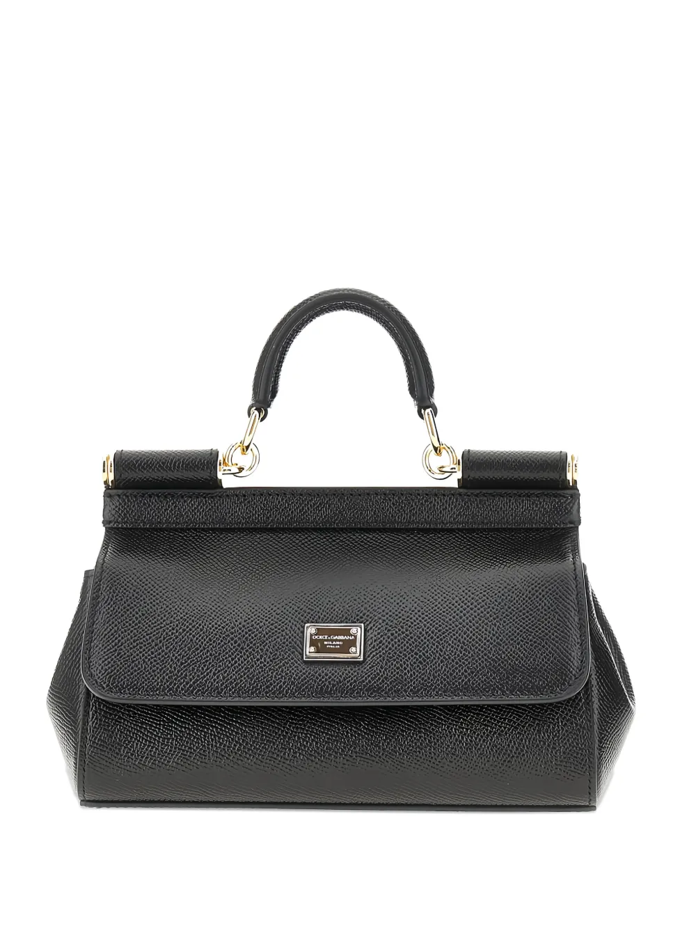 Dolce & Gabbana mini Sicily grained-leather tote bag - Nero