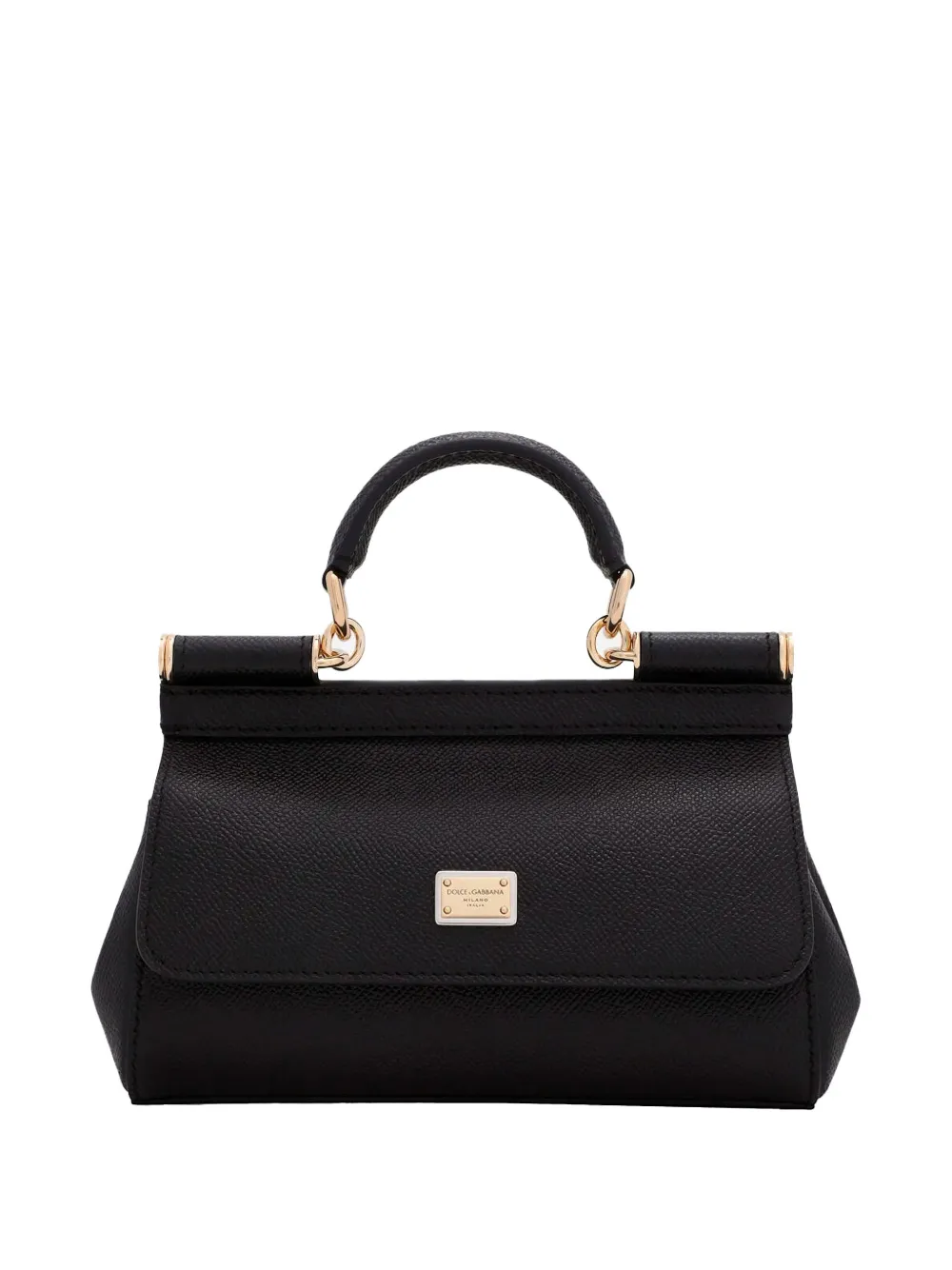 Dolce & Gabbana mini Sicily grained-leather tote bag - Schwarz