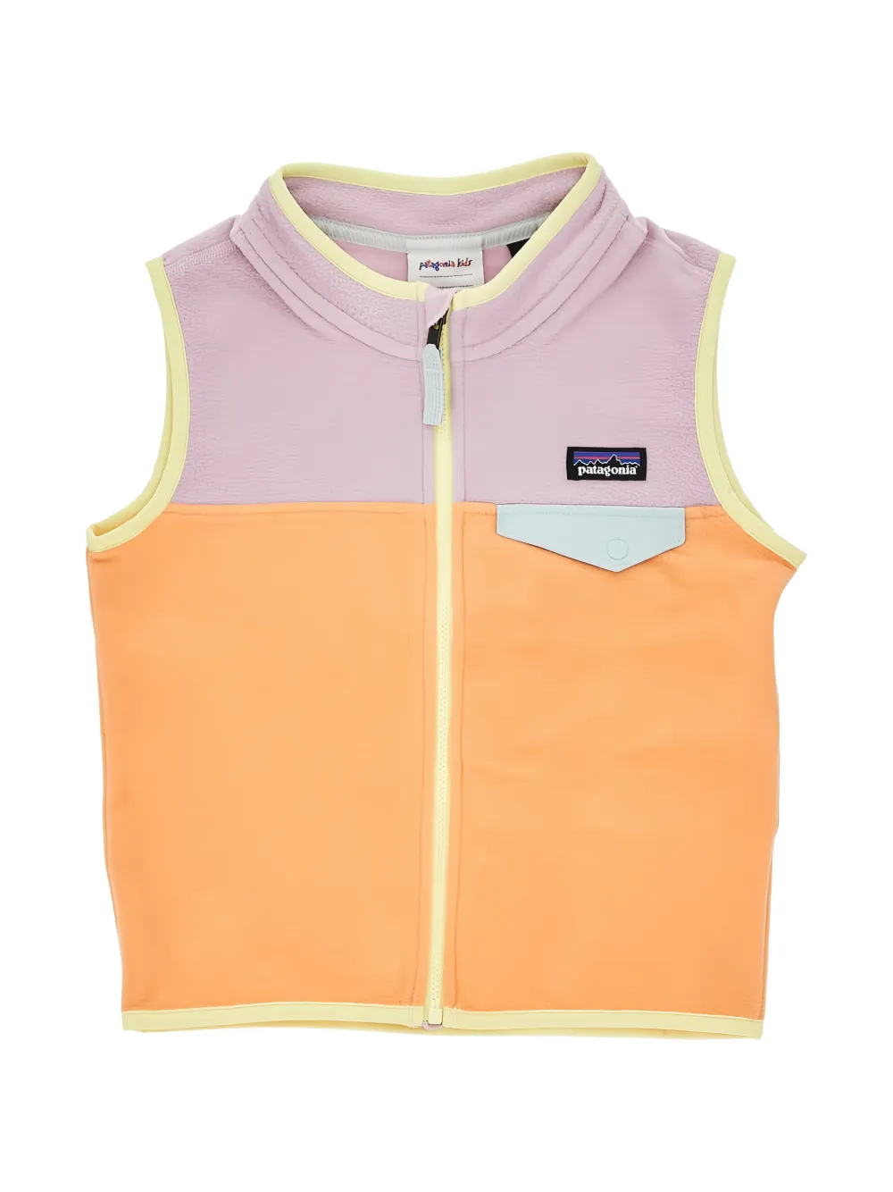 Patagonia colour-block fleece gilet - Orange