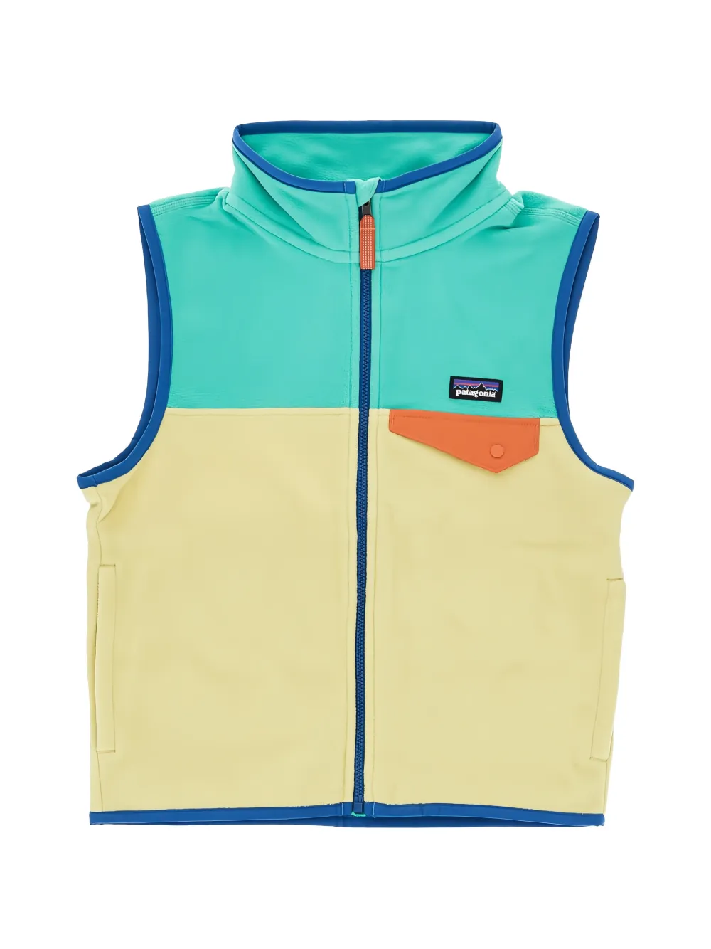 Patagonia Micro D Snap-T colour-block fleece gilet - Toni neutri