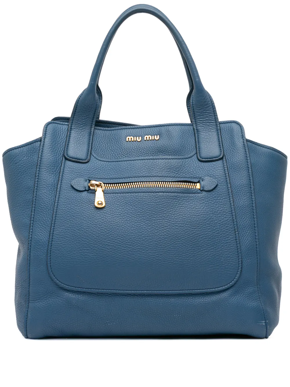 Miu Miu Pre-Owned 2000-2015 Vitello Daino tote bag - Blu