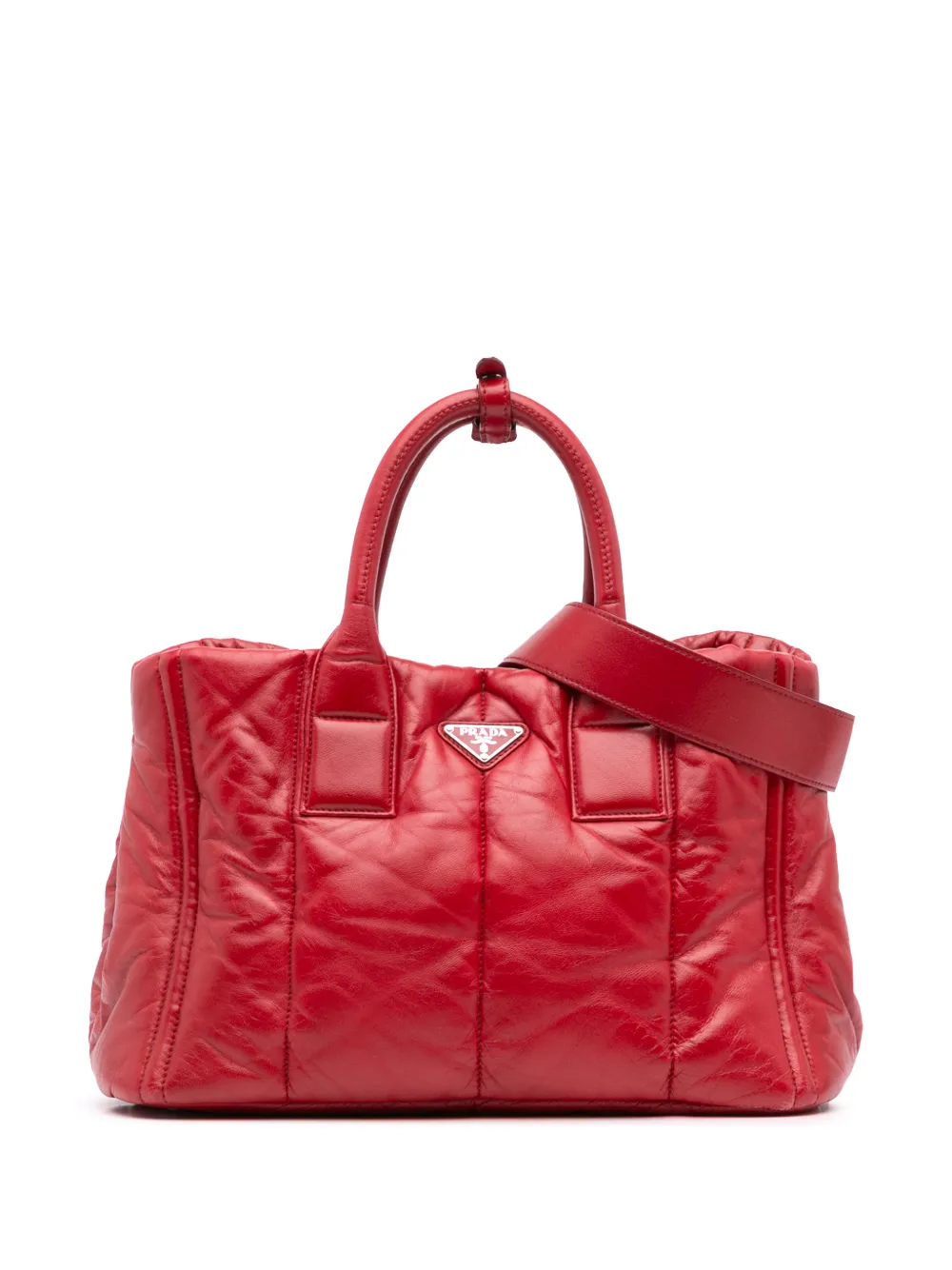 Prada Pre-Owned 2013-2024 Nappa Bomber satchel - Rosso