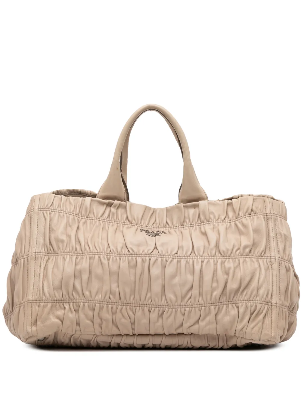 Prada Pre-Owned 2000-2025 Nappa Gaufre handbag - Marrone