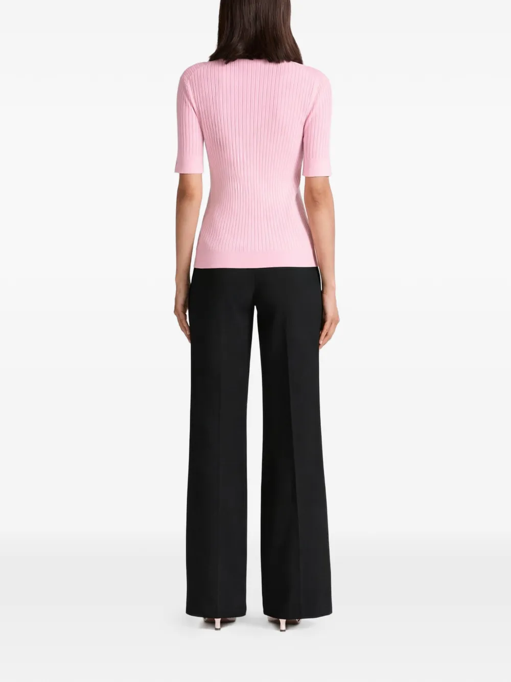 Fusalp Jadou geribbeld T-shirt Roze