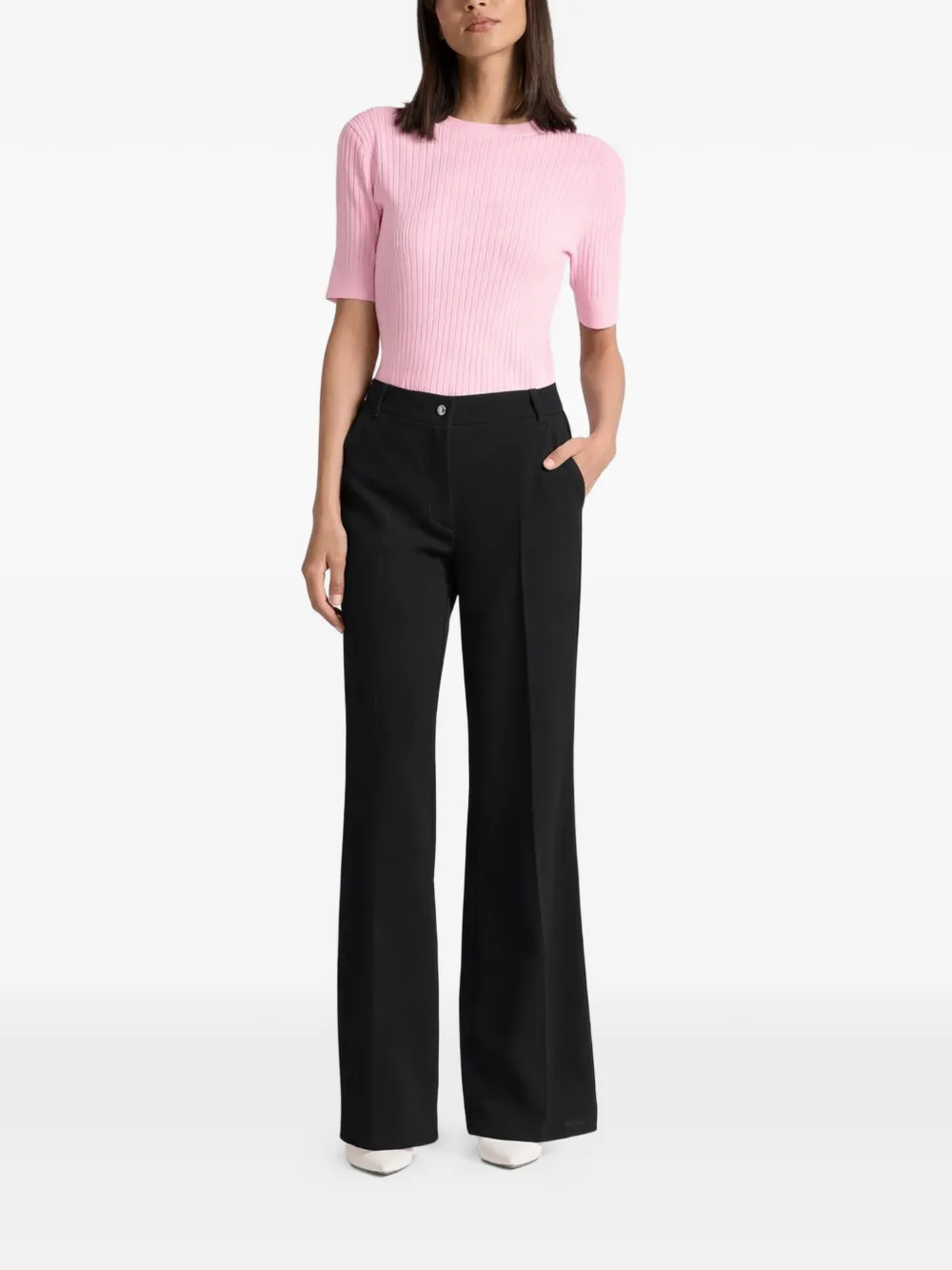 Fusalp Jadou geribbeld T-shirt Roze