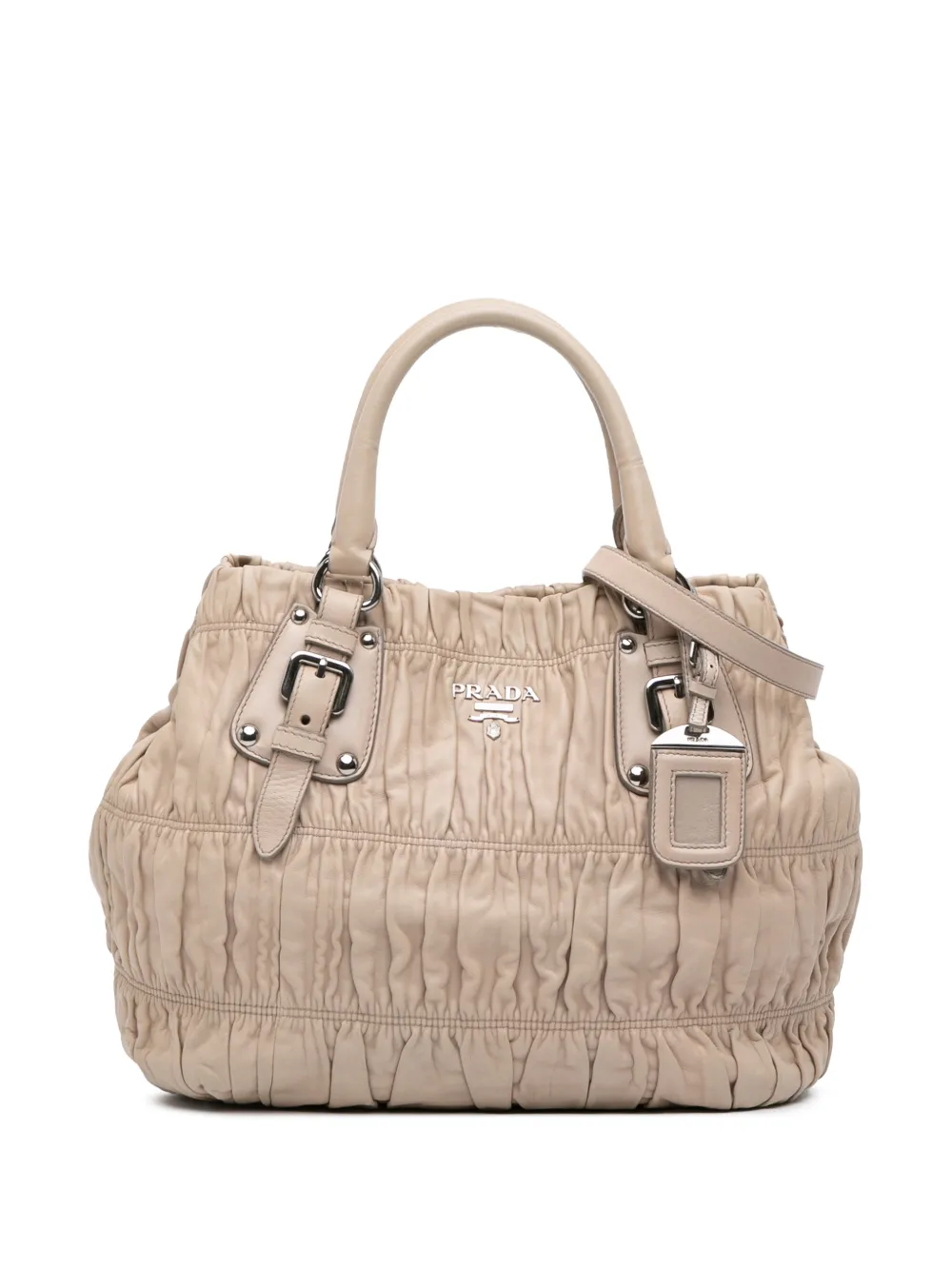 Prada Pre-Owned 2000-2025 Nappa Gaufre satchel - Brown