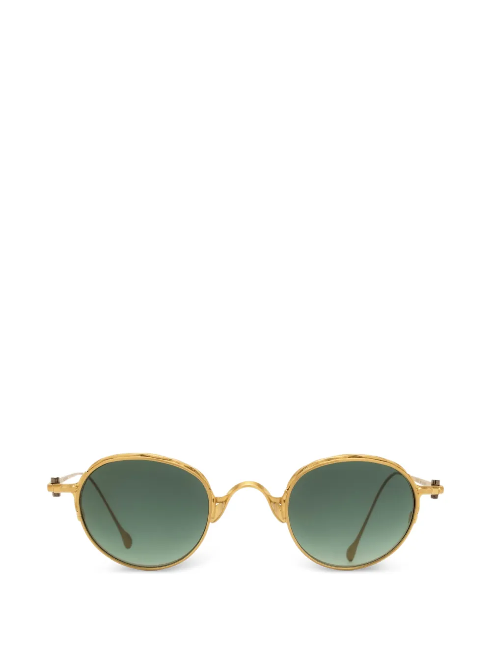 Yohji Yamamoto brushed round-frame sunglasses - Oro