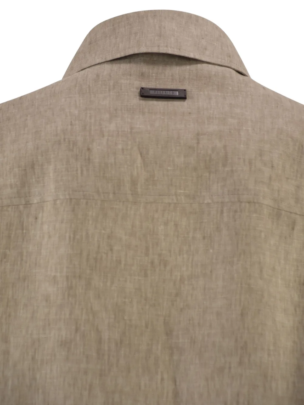 Peserico Linnen jack met opgestikte zakken Beige