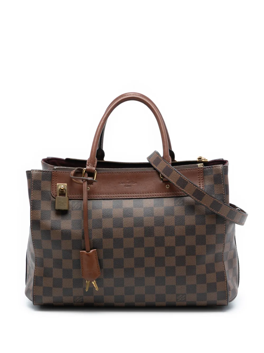 Louis Vuitton Pre-Owned 2013 Damier Ebene Greenwich PM satchel - Marrone