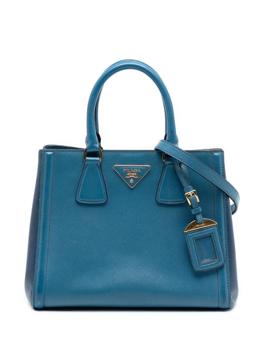 Prada Pre-Owned 2013-2025 Small Bicolor Saffiano Lux Galleria satchel - Blu