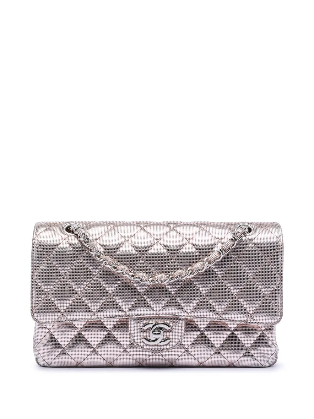 CHANEL Pre-Owned 2015-2016 Medium Classic Calfskin Pixel Effect Double Flap shoulder bag - Rosa