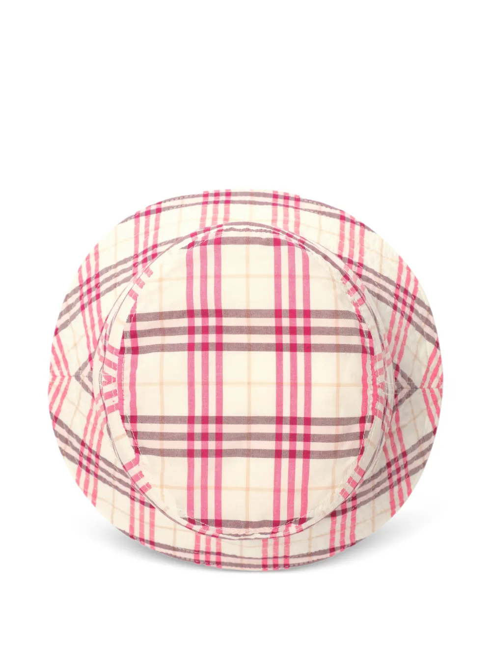 Burberry Kids Geruite katoenen vissershoed Beige