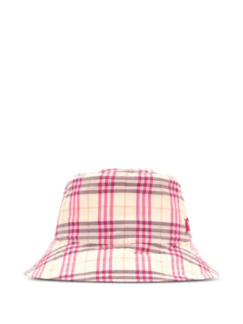 Burberry Kids Check cotton bucket hat
