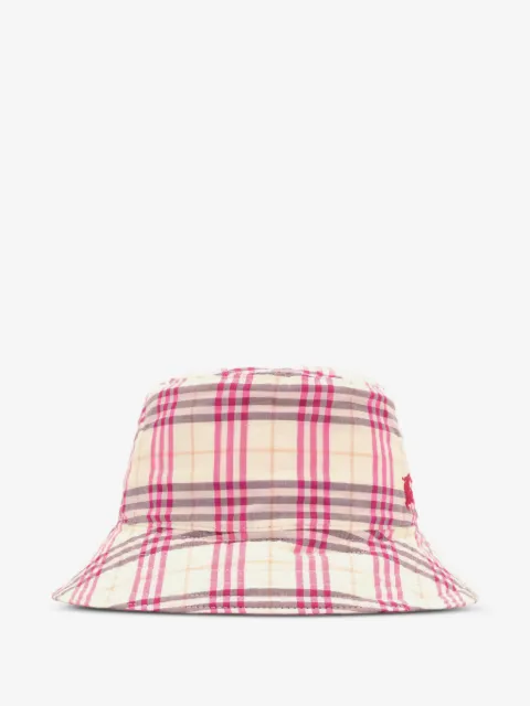 Burberry Kids Check cotton bucket hat