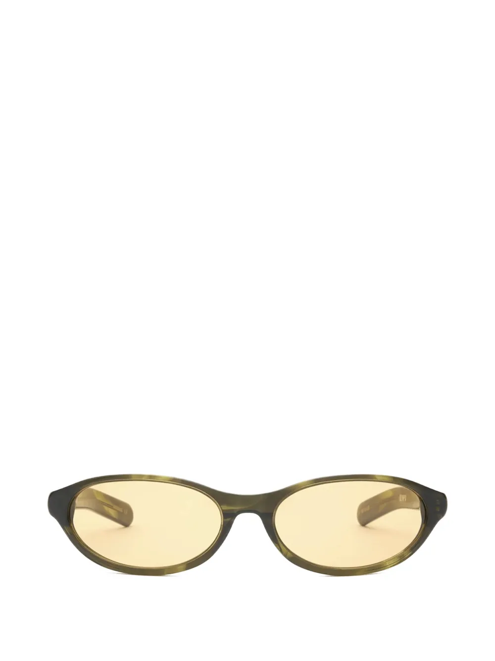 Flatlist Olympia Oval-frame Sunglasses In 그린