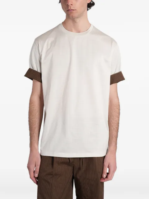 STATE OF ORDER pinstripe-cuff T-shirt